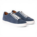 Sneaker SORRENTO in Camoscio Jeans con Suola FI Bianca Uomo