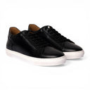 Sneaker SORRENTO in Pelle di Vitello Nero con Suola FI Bianca Uomo
