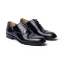 Scarpa Oxford ST.TROPEZ in Abrasivato Blu con Suola in Cuoio Cucita Blake Uomo