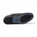 Scarpa Oxford ST.TROPEZ in Abrasivato Blu con Suola in Cuoio Cucita Blake Uomo