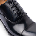Scarpa Oxford ST.TROPEZ in Abrasivato Blu con Suola in Cuoio Cucita Blake Uomo