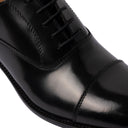 Scarpa Oxford ST.TROPEZ in Abrasivato Nero con Suola in Cuoio Cucita Blake Uomo