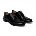Scarpa Oxford ST.TROPEZ in Vitello Nero con Suola in Cuoio Cucita Blake Uomo