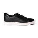 Sneakers TARQUINIO in Vitello Nero con Suola "BA" Bianca Uomo