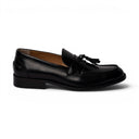 Mocassino TENERIFE in Abrasivato Nero con Nappine e Suola in Cuoio Cucita Blake Uomo