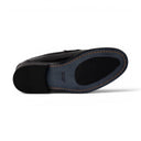 Mocassino TENERIFE in Abrasivato Nero con Nappine e Suola in Cuoio Cucita Blake Uomo