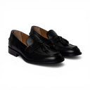 Mocassino TENERIFE in Vitello Nero con Nappine e Suola in Cuoio Cucita Blake Uomo