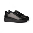 Sneaker ULISSE Vitello Nero con Suola AR Nera Uomo