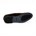 Mocassino VALENCIA in Camoscio Testa di Moro con Nappine e Suola in Cuoio Cucita Blake Uomo