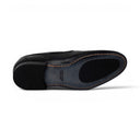 Mocassino VALENCIA in Vitello Blu con Nappine e Suola in Cuoio Cucita Blake Uomo
