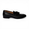 Mocassino VALENCIA in Vitello Nero con Nappine e Suola in Cuoio Cucita Blake Uomo