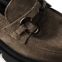 Mocassino VALERIA in Suede Taupe con Suola Light Donna