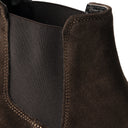 Stivaletto VITALIANO Camoscio Testa di Moro con Suola in Cuoio con Mezza Piantina Uomo