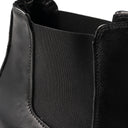 Stivaletto VITALIANO Vitello Nero con Suola in Cuoio con Mezza Piantina Uomo