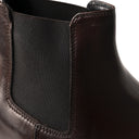 Stivaletto VITALIANO Vitello Testa di Moro con Suola in Cuoio con Mezza Piantina Uomo