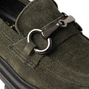 Mocassino VIZIA in Camoscio Verde con Suola Roccia Donna