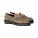 Mocassino ATTILIO Camoscio Taupe con Suola Light Uomo