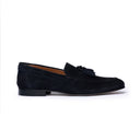 Mocassino Nappa Uomo in Camoscio Blu Scuro