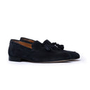 Mocassino Nappa Uomo in Camoscio Blu Scuro