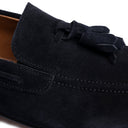 Mocassino Nappa Uomo in Camoscio Blu Scuro