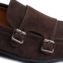 Monk Strap Uomo in Camoscio Marrone