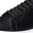 Sneakers Uomo in Vera pelle nera – Suola bianca