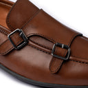 Monk Strap Uomo in Vera Pelle Marrone Chiaro