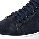 Sneakers Uomo in Camoscio Blu – Suola bianca