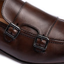Monk Strap Vera Pelle Uomo Marrone Classico