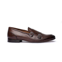 Monk Strap Vera Pelle Uomo Marrone Classico