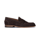 Penny Loafer Uomo in Camoscio Marrone Scuro