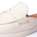 Sabot Donna in Vera Pelle Bianco Latte – Suola Bianca