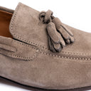 Mocassino Nappa Uomo in Camoscio Beige chiaro
