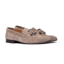 Mocassino Nappa Uomo in Camoscio Beige chiaro
