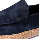 Mocassino Uomo in Camoscio blu navy – Suola in Corda Naturale