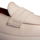 Mocassino Donna College in Vera Pelle Avorio con Mascherina