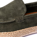 Mocassino Uomo in Camoscio verde – Suola in Corda Naturale