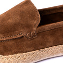 Mocassino Uomo in Camoscio marrone – Suola in Corda Naturale