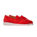 Mocassino Donna College in Camoscio Rosso con Mascherina