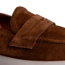 Mocassino Donna College in Camoscio Marrone con Mascherina