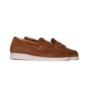 Mocassino Donna College in Camoscio Marrone con Mascherina