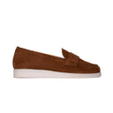 Mocassino Donna College in Camoscio Marrone con Mascherina