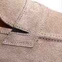 Mocassino Uomo in Camoscio Beige con Suola in Gomma