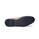 Monk Strap Uomo in Camoscio Beige con Suola in Gomma