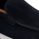 Mocassino Uomo in Camoscio Blu con Suola Trasparente
