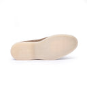 Mocassino Uomo in Camoscio Beige con Suola Trasparente