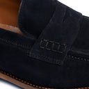 Penny Loafer Uomo in Camoscio Blu Scuro