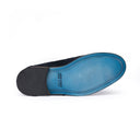 Penny Loafer Uomo in Camoscio Blu Scuro