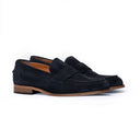 Penny Loafer Uomo in Camoscio Blu Scuro