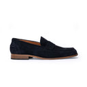 Penny Loafer Uomo in Camoscio Blu Scuro
